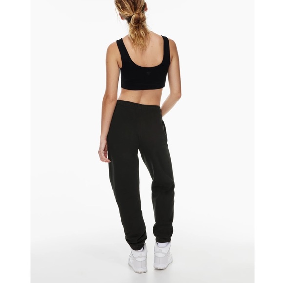 ARITZIA | TNA COZY FLEECE BOYFRIEND BASIC SWEATPANTS SOFT (BLACK) TALL - Picture 5 of 12